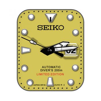 SEIKO潜海型表盘珍珠黄表盘.clock