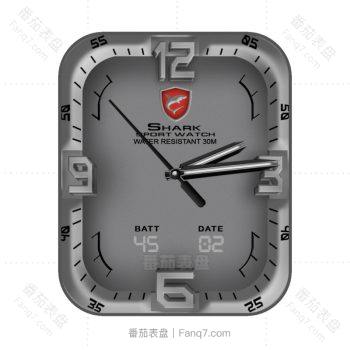 SHARK Sport Watch天鲨灰色简约机械表盘.clock