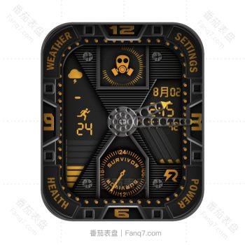 SURVIVOR 绿色机械RL生化危机防毒面罩表盘.clock