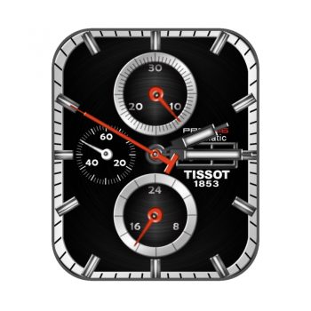 天梭Tissot PRS 516俊雅系列简约黑三盘.clock
