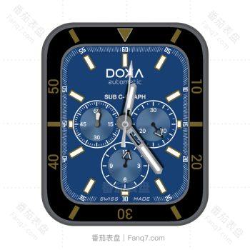 BlueDoxa时度蓝色黑圈机械表盘.clock