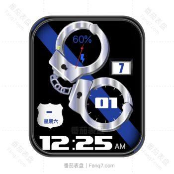 DK CUFFS手铐蓝表盘.clock