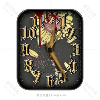DK KILLER黑色骷髅金色表盘.clock