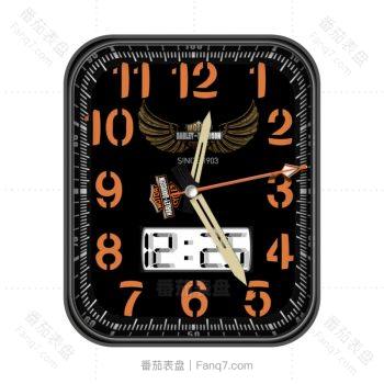 DK RYDER REV727黑橙翅膀表盘.clock