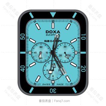 BlueDoxa时度蓝色黑圈机械表盘.clock