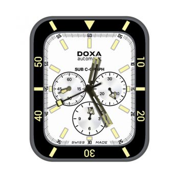 BlueDoxa时度白色黑圈机械表盘.clock