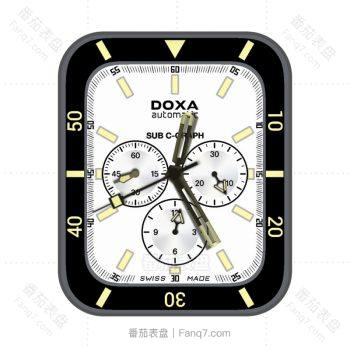 BlueDoxa时度白色黑圈机械表盘.clock