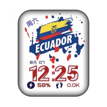 Ecuador_厄瓜多尔白色表盘.clock