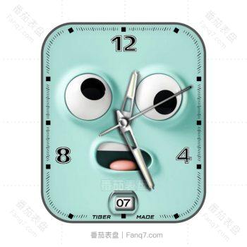 Funny青草蓝微笑可爱表盘.clock