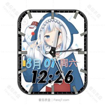 Gawr_Gura_VolK日本动漫可爱女生蓝白鲨鱼.clock