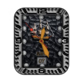 None 9炫酷裂纹海盗船表盘.clock