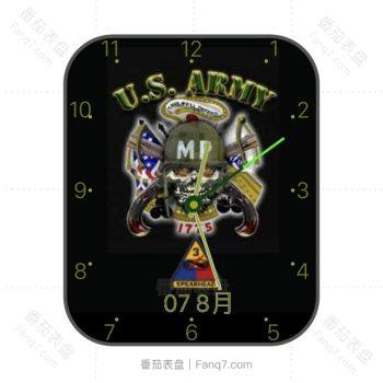 U.S.ARMY美国陆军黑表盘.clock