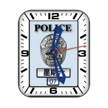 意大利POLICE警察蓝白手表.clock