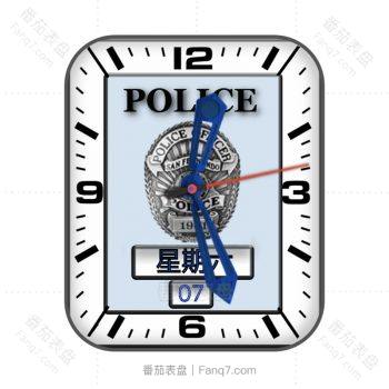 意大利POLICE警察蓝白手表.clock