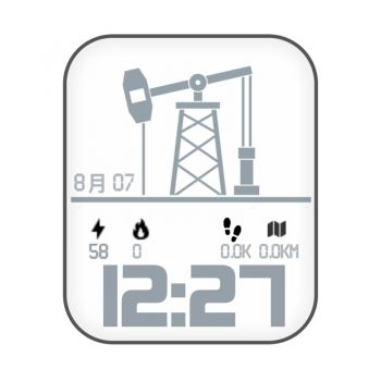 简约工程线条白色表盘.clock