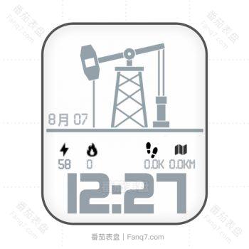 简约工程线条白色表盘.clock