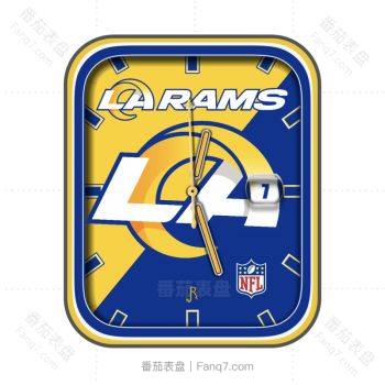 Rams nfl橄榄球队限量款蓝黄表盘.clock