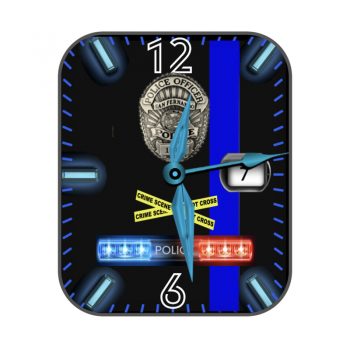 意大利POLICE炫酷蓝黑表盘.clock