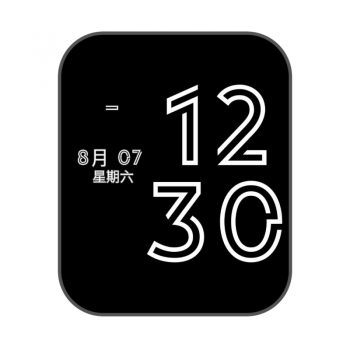 TheWeather_VolK简约黑色白文字表盘.clock