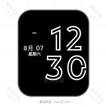 TheWeather_VolK简约黑色白文字表盘.clock
