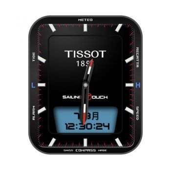 天梭Tissot sailing黑色复古表盘.clock