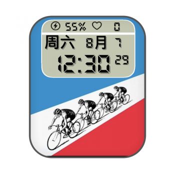Tour_De_France_VolK自由骑行者蓝红白表盘.clock
