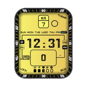 VOLK18淡黄色黑圈简约表盘.clock