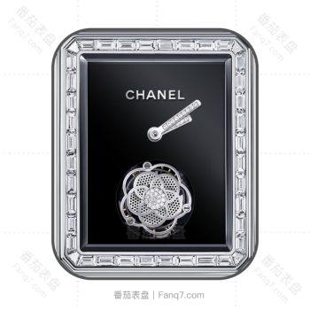 香奈儿CHANEL中古方糖山茶花轻奢镶钻表盘.clock