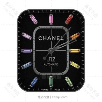 香奈儿CHANEL黑色多彩水晶表盘.clock