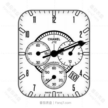 香奈儿CHANEL黑白轻奢表盘.clock
