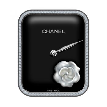 香奈儿CHANEL中古方糖山茶花镶钻表盘.clock