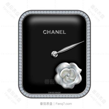 香奈儿CHANEL中古方糖山茶花镶钻表盘.clock
