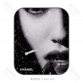 香奈儿CHANEL美女冷酷黑白风动态表盘.clock