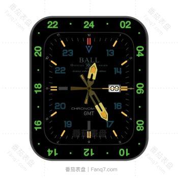 BALL 波尔黑蓝小盘绿大盘表盘.clock