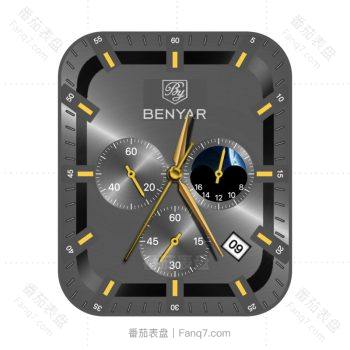 Benyar宾雅灰金机械表盘.clock