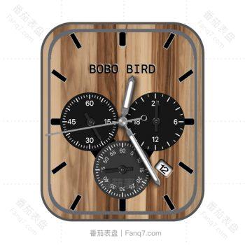 BOBO Bird波波鸟棕色木质表盘.clock