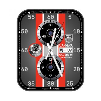 CALIBER HEUER 系列泰格豪雅手表TAG HEUER灰红表盘.clock