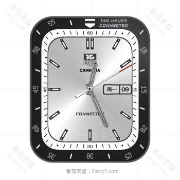 CALIBER系列泰格豪雅手表TAG HEUER珍珠灰白表盘.clock