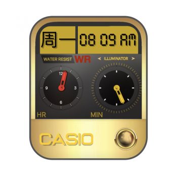 卡西欧casio黑金复古表盘.clock