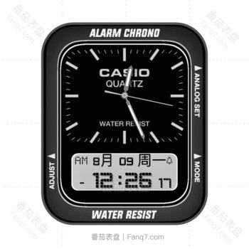 卡西欧casio黑白表盘.clock