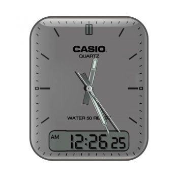 卡西欧casio灰色光面表盘.clock