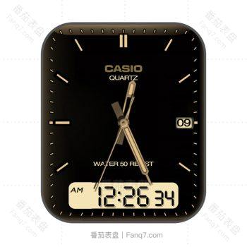 卡西欧casio黑金复古表盘.clock