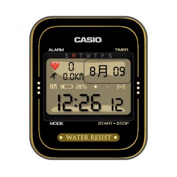 卡西欧casio黑复古简约表盘.clock