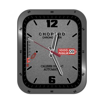 ChopardSilver萧邦磨砂灰黑简约表盘.clock