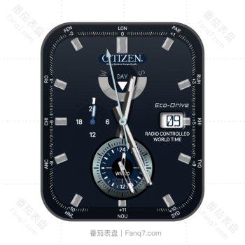 CitizenBlueDual靛蓝色机械表盘.clock