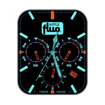 APPLE苹果手表炫酷蓝黑表盘.clock