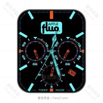 APPLE苹果手表炫酷蓝黑表盘.clock