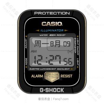 卡西欧casio黑色简约复古表盘.clock