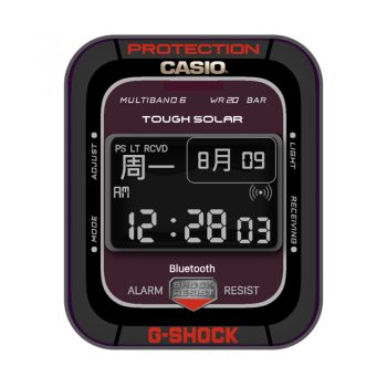 卡西欧casio黑紫简约复古表盘.clock