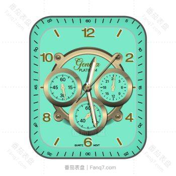 Geneva日内瓦高级绿玫瑰金表盘.clock